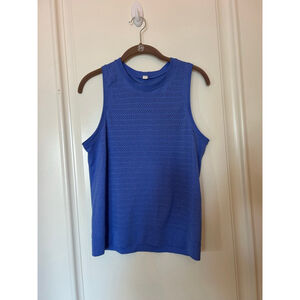 Women's Lululemon Blue Perforated Breezy Tank Top Size 10